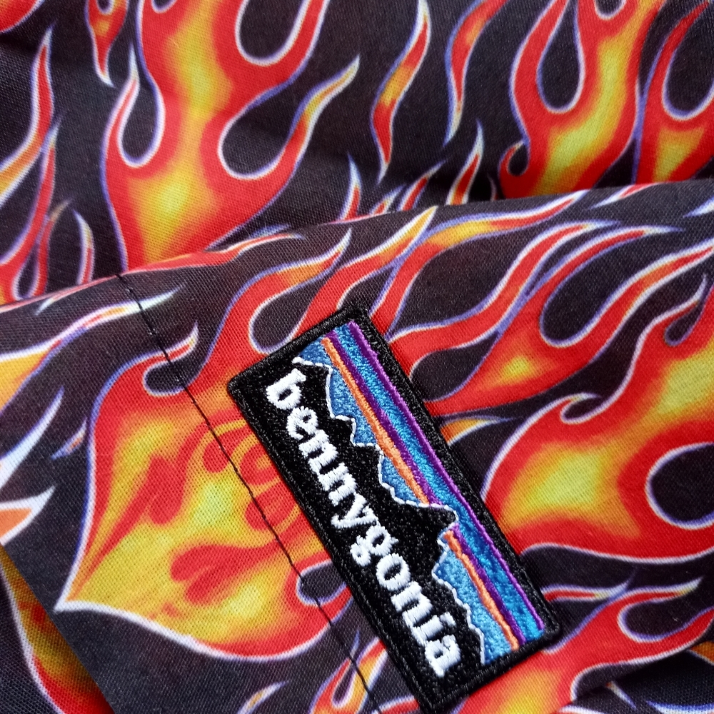 Handmade La Flame "The Flame" Bennygonia 90s Shorts UNISEX - Picture 5 of 7
